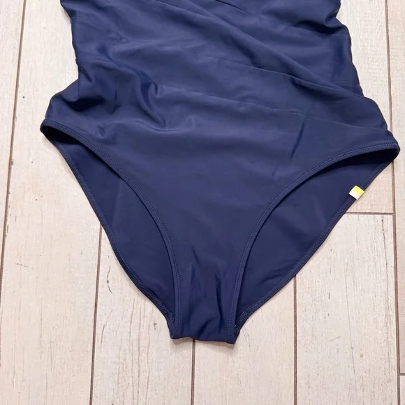 Summersalt Sidestroke One Piece One Shoulder Swimsuit Size 12 Navy Blue - Picture 5 of 9